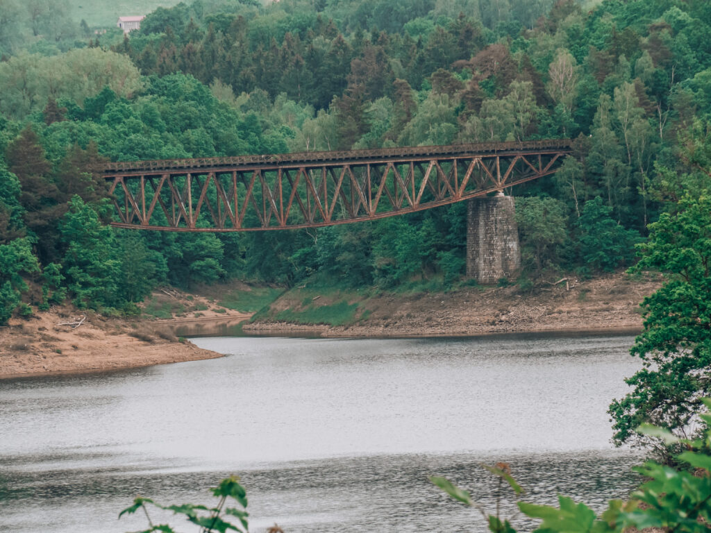 Jezioro pilchowickie, most kolejowy